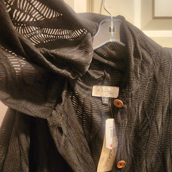 Womens J. Valdi Black Mesh Swim / Beach Cover Up - Picture 4 of 16